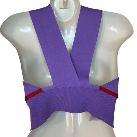 Herve Leger High Neck Bra Top in Wisteria - Picture 5 of 10